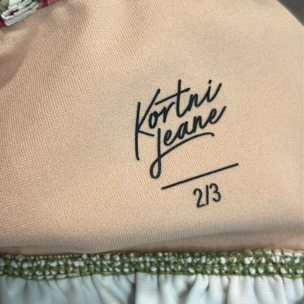 Kortni Jeane Raspberry Ruffle Tankini Top 2/3 - Picture 4 of 5